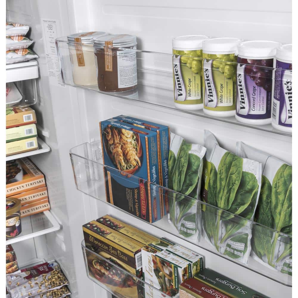 White Frost-Free Upright Freezer with Electronic Controls