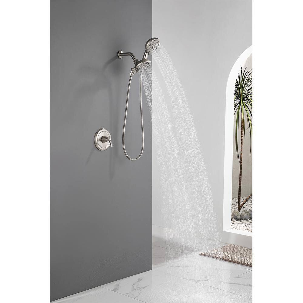 Single Handle 2-Spray Patterns 2 Showerheads Shower Faucet Set 1.8 GPM with High Pressure Hand Shower in Chrome price history on PriceWatchPro