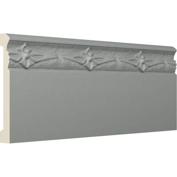 5/8 in. x 4 in. x 94-1/2 in. Polyurethane Sussex Baseboard Moulding