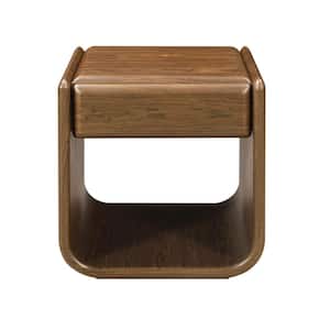 Vaughn 20 in. Dark Walnut Square Wood End Table