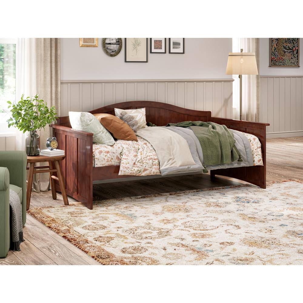 Nantucket Twin Walnut Wood Daybed with Slats