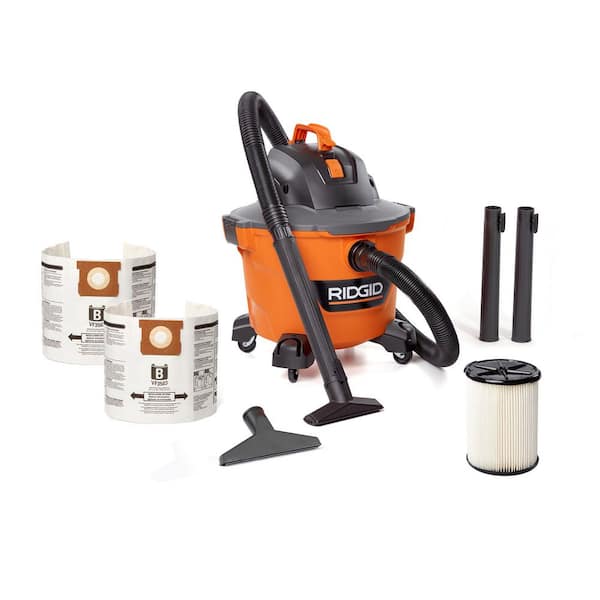 9 Gal. 4.25 Peak HP NXT Shop Vacuum HD0900 Wet Dry Vac with General Debris Filter, Dust Bags, Hose and Attachments