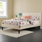 Zinus Ibidun King Upholstered Button Tufted Platform Bed Frame HD-FTPB-K