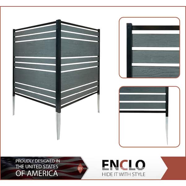 Enclo Privacy Screens Vienna 4 ft. H x 3.3 ft. W Cedar Color WoodTek Vinyl Decorative Screen Panel (Includes 2-Panels)