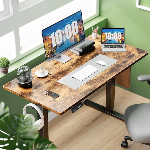 WONDER COMFORT 48 x 24 in. Electric Black Adjustable Height