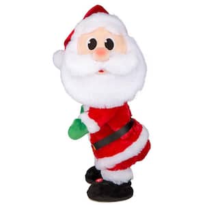 15.75 in. Christmas Animated Plush Twerking Santa