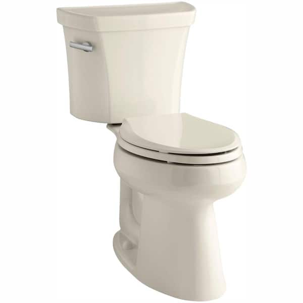 Highline Classic Comfort Height 10 in. Rough-In 2-Piece 1.28 GPF Single Flush Elongated Toilet in Almond