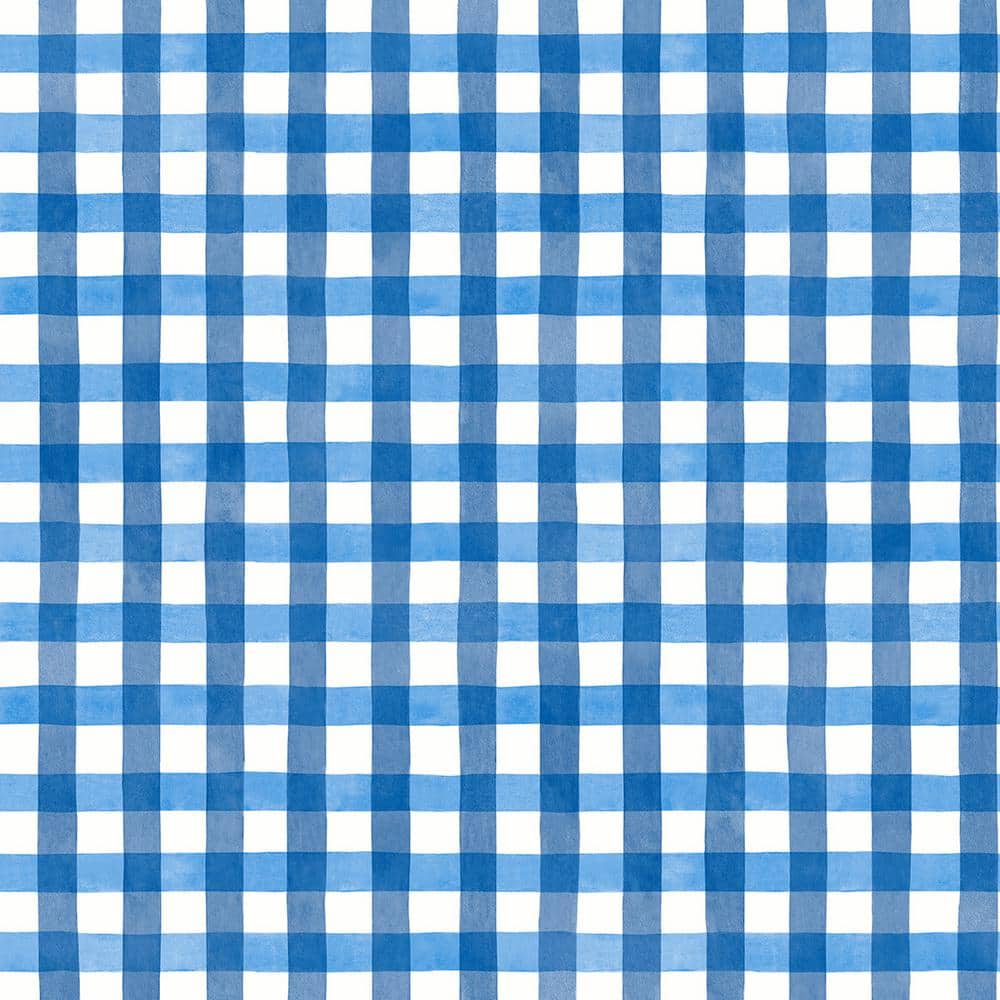 30.75 sq. ft. Cobalt Spring Plaid Vinyl Peel and Stick Wallpaper Roll price history on PriceWatchPro