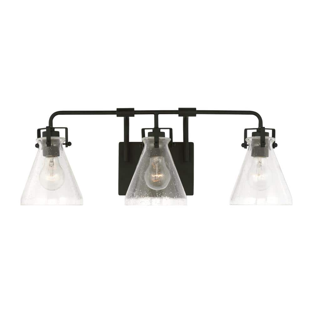 Generation Lighting Jaden 24 in. 3Lights Black Bathroom Vanity Light