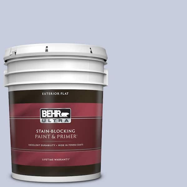 BEHR ULTRA 5 gal. #BIC-08 Sweet Lavender Flat Exterior Paint & Primer