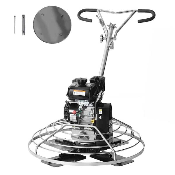 Power Trowel, 6HP Gas-Powered Smooth Concrete Surface Finisher, 75.2 in. x 37.6 in. Finishing Trowel with Rubber