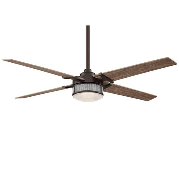AIRE BY MINKA Rustic 54 in. Integrated LED Indoor Oil Rubbed Bronze Ceiling Fan with Light