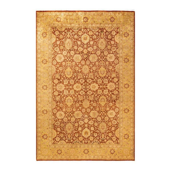 Mogul Traditional Brown 6 ft. 2 in. x 9 ft. 4 in. Oriental Area Rug