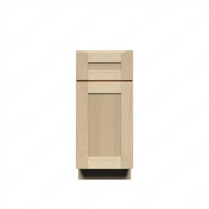 Lancaster Shaker Assembled 15 in. x 34.5 in. x 24 in. Base Cabinet with 1-Door and 1-Drawer in Natural Wood