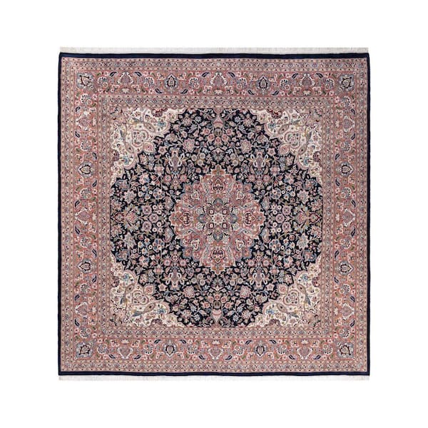 Solo Rugs Mogul One-of-a-Kind Traditional Blue 8 ft. 0 in. x 8 ft. 3 in. Oriental Area Rug