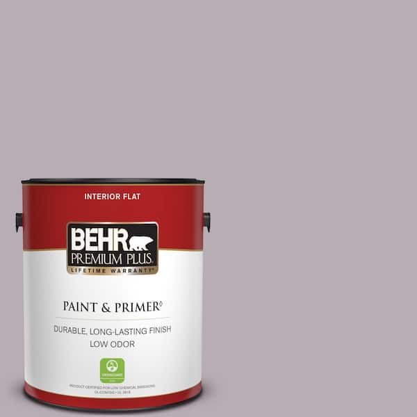 BEHR PREMIUM PLUS 1 gal. #670F-4 Silverberry Flat Low Odor Interior Paint & Primer