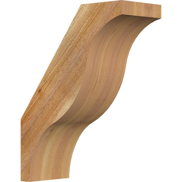 Ekena Millwork 6"W x 14"D x 18"H Funston Rough Sawn Knee Brace, Western Red Cedar
