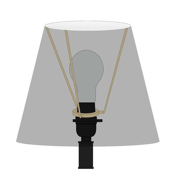 Beige Linen Round Table Lamp Shade, How Do Uno Lamp Shades Work