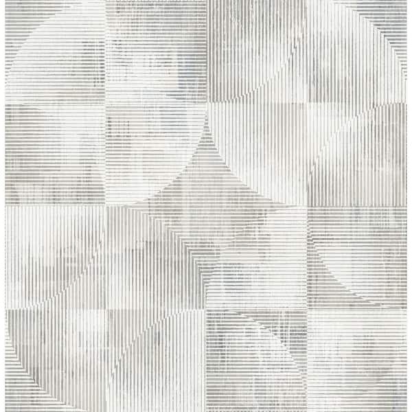 A-Street Prints Woodbine Grey Abstract Geometric Non-Pasted Wallpaper