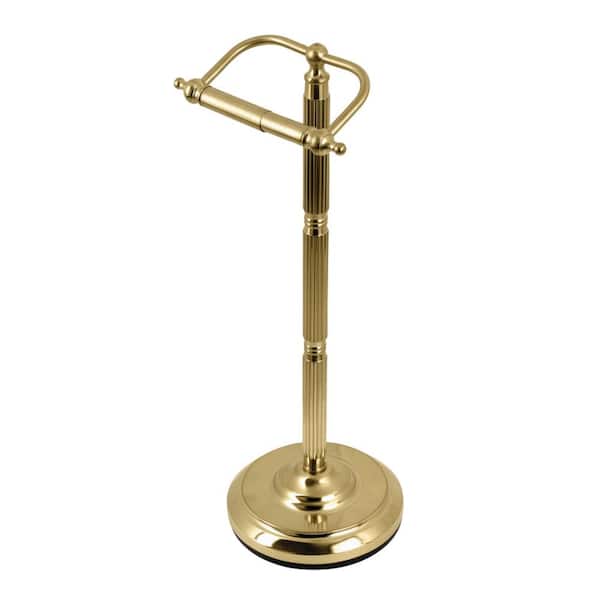 Georgian Freestanding Toilet Paper Holder in Brushed Brass