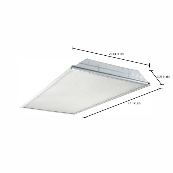 Metalux 2 Ft X 4 White Integrated Led Drop Ceiling Troffer Light With 6400 Lumens 4000k 24gr Ld5 38 A Unv L840 Cd1 U The