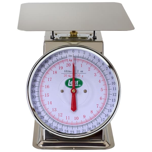 44 lb. Stainless Steel Analog Food Scale