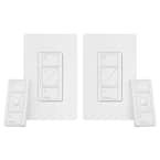 Caseta Smart Dimmer Switch and Remote Kit for Wall and Ceiling Lights, 150-Watt LED Bulbs (P-PKG1W-2PK-WH) (2-Pack)