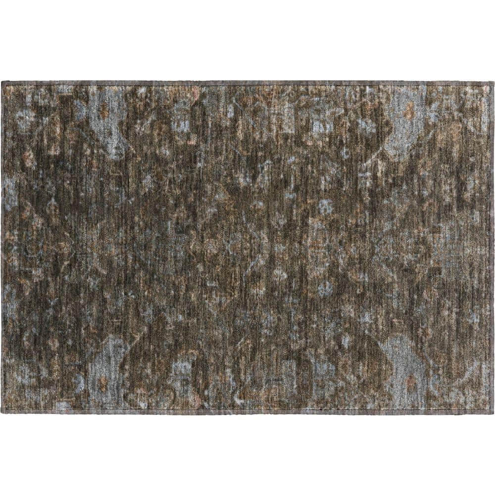 Mayfield Premium Machine Washable Abstract AMF2322 Chocolate 2 ft. x 3 ft. Accent Rug price history on PriceWatchPro