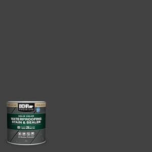 8 oz. #PFC-75 Tar Black Solid Color Waterproofing Exterior Wood Stain and Sealer Sample
