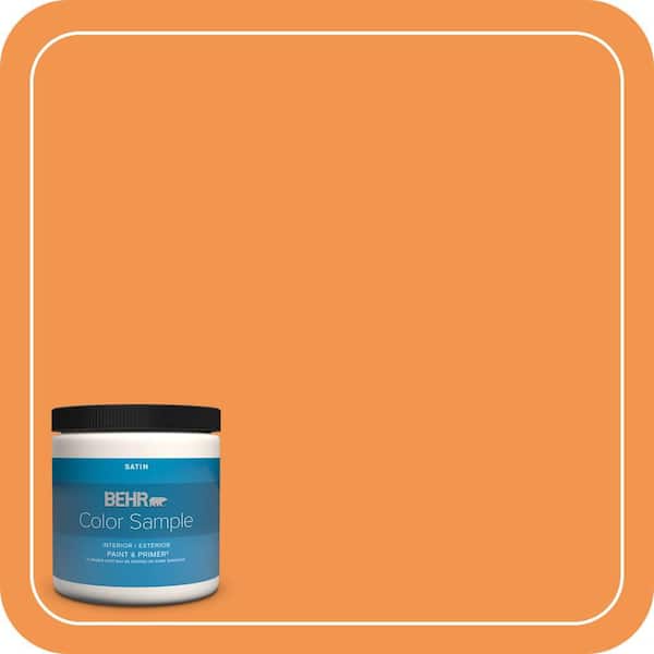 BEHR PREMIUM PLUS 8 oz. #P230-6 Toucan Satin Enamel Interior/Exterior Paint & Primer Color Sample