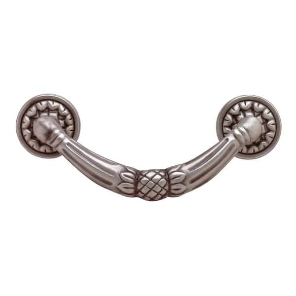 Liberty French Pinapple 3 in. (76mm) Center-to-Center Brushed Satin Pewter Rigid Bail Drawer Pull