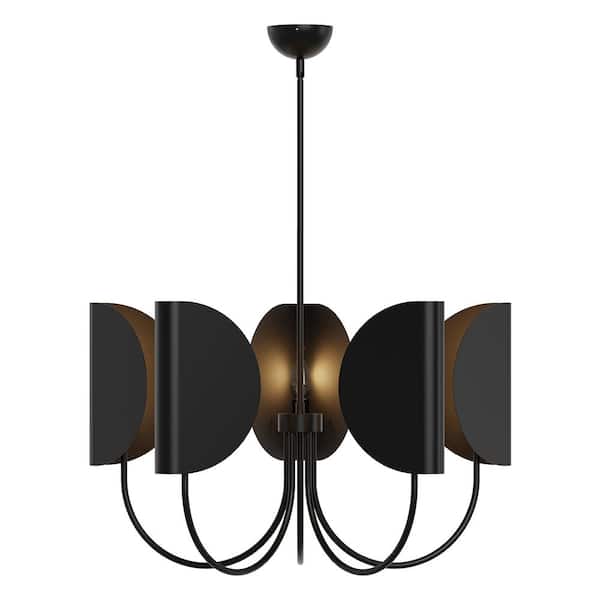 ALORA MOOD Seno 32 in. 5 Light 60-Watt Matte Black Chandelier