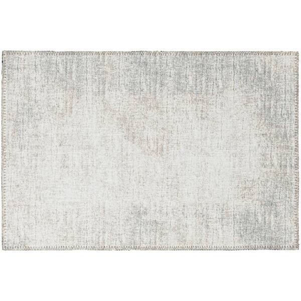 Rylee Grey 1 ft. 8 in. x 2 ft. 6 in. Geometric Indoor/Outdoor Area Rug