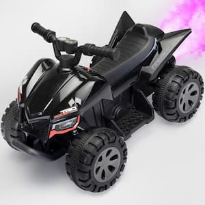 6-Volt Kids Ride On ATV 4 Wheeler Electric Car with Bluetooth/ Music, Black