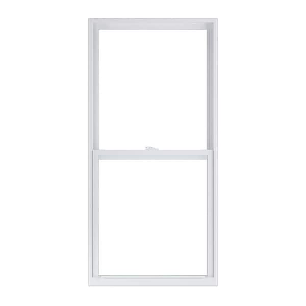 American Craftsman 28 in. x 58 in. 50 Series White Single Hung Low-E Argon Glass Vinyl Replacement Window, Screen Incl