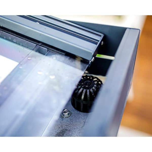 Stockholm 11 ft. x 17 ft. Gray/Clear Aluminum Patio Cover