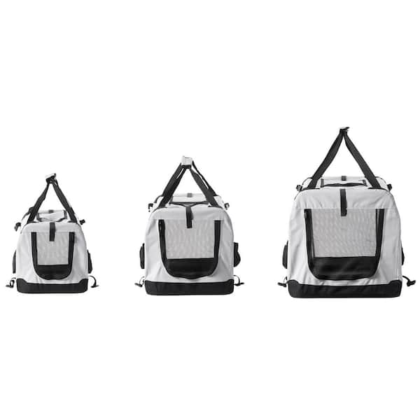 Amucolo Gray Travel Pet Carrier with Detachable Wheels, Airline Approved Cat  and Dog Carrier Bos-CYD0-7Y8 - The Home Depot