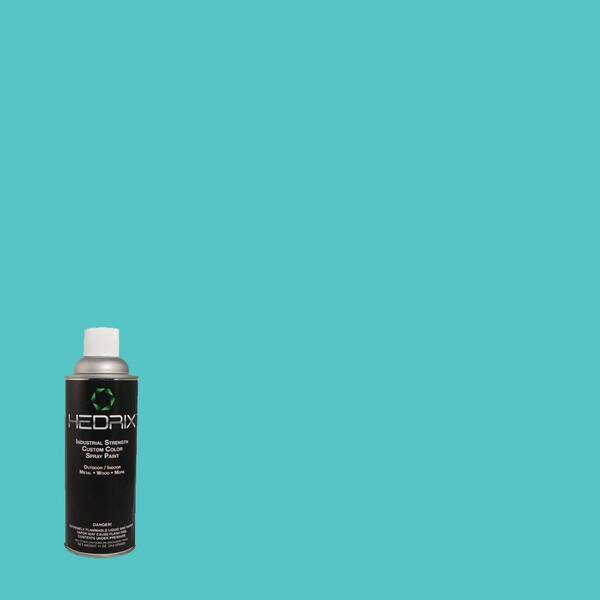 Hedrix 11 oz. Match of Gem Turquoise 500B-4 Gloss Custom Spray Paint (2-Pack)