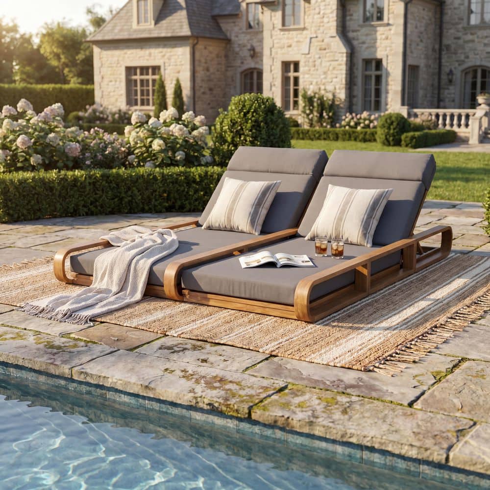 NICENESS JONATHAN WHITE Mサイズ CHRISTOPHER KNIGHT HOME Adero Teak Finish Acacia Wood Outdoor