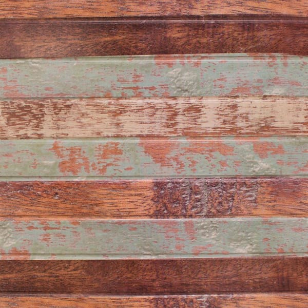 FROM PLAIN TO BEAUTIFUL IN HOURS Designer Panel 1011 Wood 2 ft. x 2 ft. PVC Textured Faux Wood Plank Drop in Ceiling Tile (100 sq. ft./case)