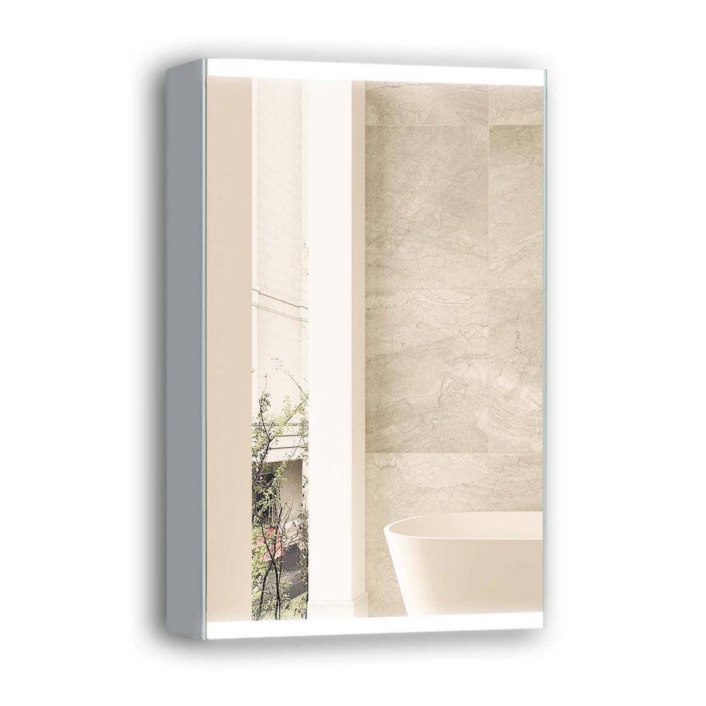 20 in. W x 26 in. H Large Rectangular Gray Aluminum Recessed/Surface