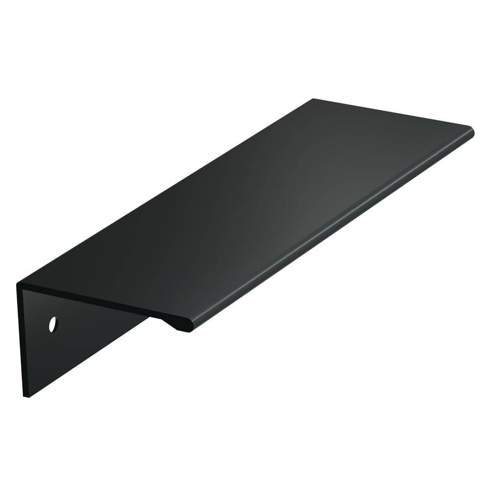 Edge Pulls 3-3/4 in. (96mm) Modern Matte Black Cabinet Edge Pull