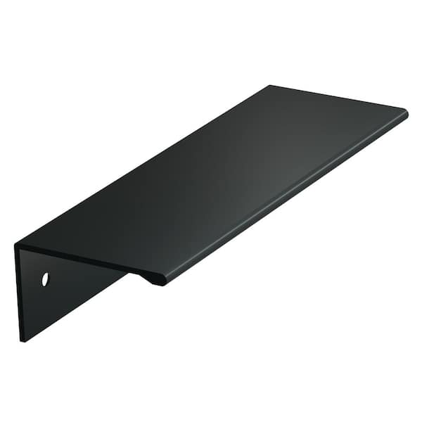 Amerock Edge Pull Collection 3-3/4 in (96 mm) Matte Black Drawer Pull