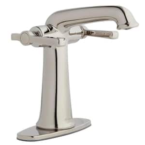 Myer Single-Hole Double-Handle Bathroom Faucet in Polished Nickel