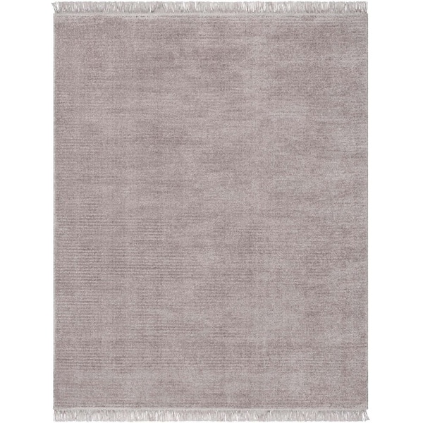Marina Carlow Modern Solid Shag, Ivory 5 ft. 3 in. x 7 ft. 3 in., Area Rug