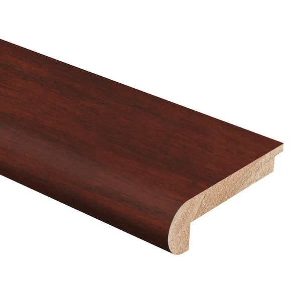 Zamma Strand Woven Bamboo Mahogany 3/8 in. T x 2-3/4 in. W x 94 in. L Hardwood Stair Nose Molding Flush