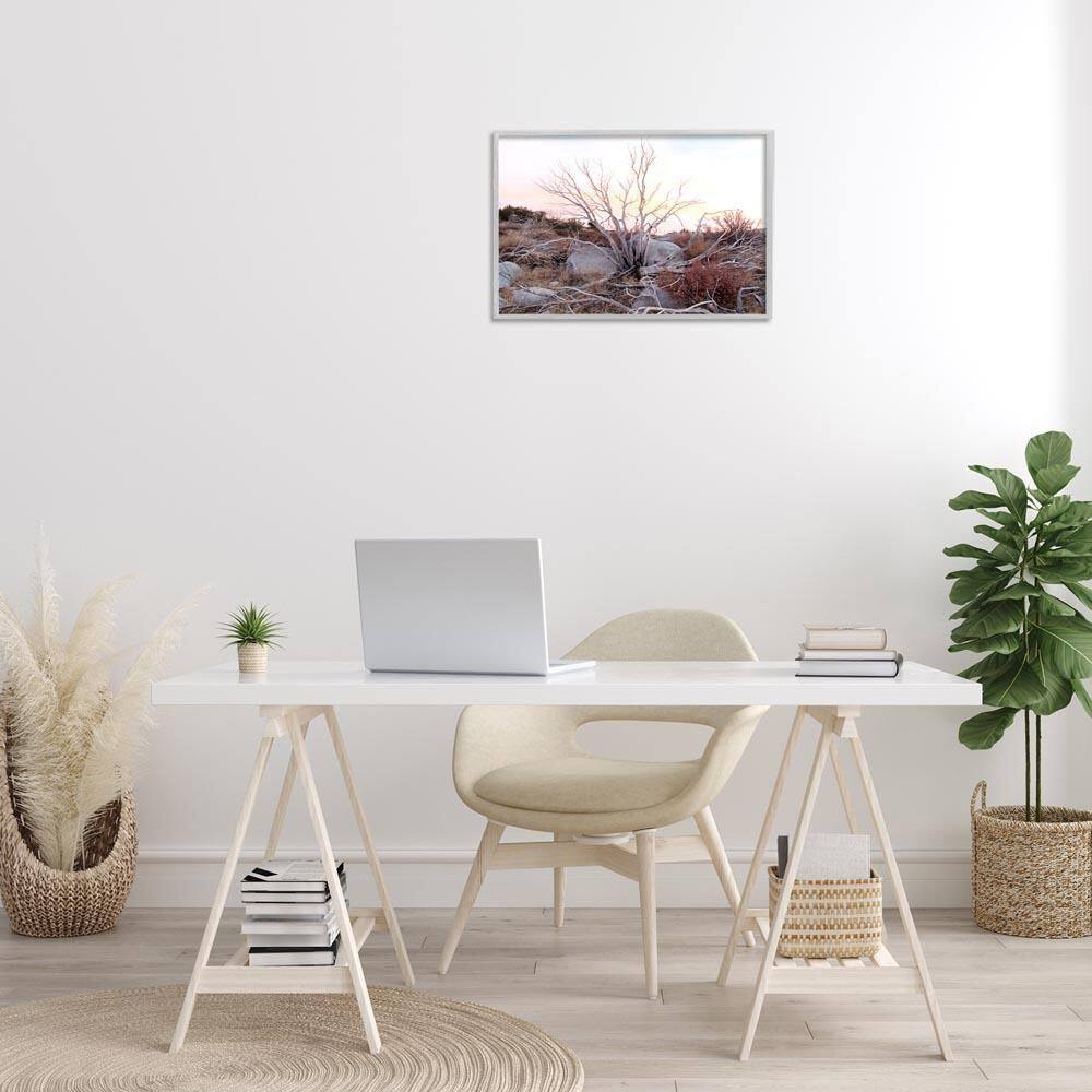 Rocky Foothills Terrain by Gemma Bardot Gray Framed Nature Giclee Art Print 16 in. x 24 in. price history on PriceWatchPro