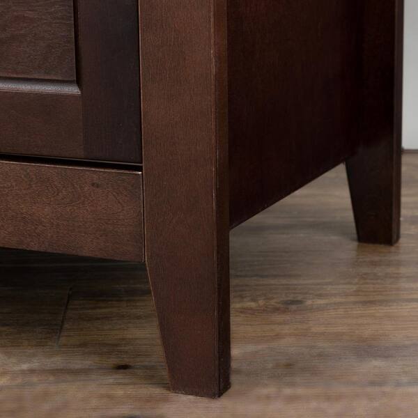 37.80 in. W x 17.72 in. D x 42.56 in. H Brown Wood Linen