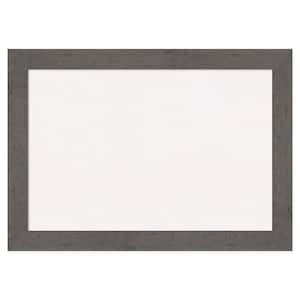 Rustic Plank Grey White Corkboard 41 in. x 29 in. Bulletin Board Memo Board