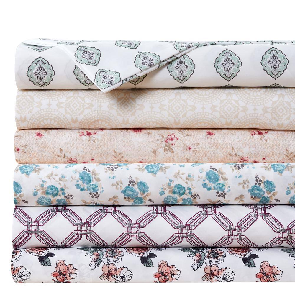 Kashmir Rose Twin Deep Pocket Microfiber Sheet Set
